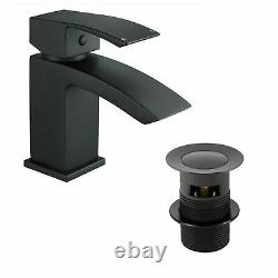 Matt Grey 500 Wall Hung Basin Sink Vanity Unit 1 Drawer Bathroom Cabinet