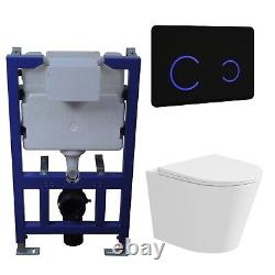 Matt White Wall Hung Rimless Toilet with Soft Close Seat Bl BUN/BeBa 25859/88943