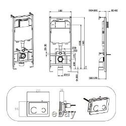 Matt White Wall Hung Rimless Toilet with Soft Close Seat Bl BUN/BeBa 25859/89019