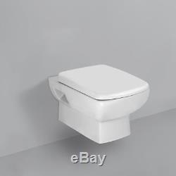 Mestole Bathroom Wall Hung Wc Toilet Frame Concealed Cistern & Soft Close Seat