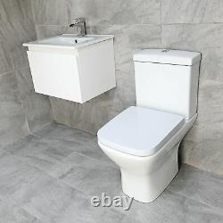 Mino 500 or 600mm Wall Hung Vanity Unit + Optional Rimless Toilet + Optional Tap