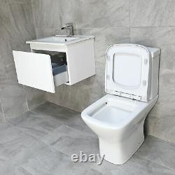 Mino 500 or 600mm Wall Hung Vanity Unit + Optional Rimless Toilet + Optional Tap