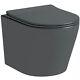 Mode Orion Charcoal Grey Wall Hung Toilet And Soft Close Seat
