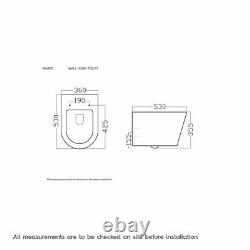 Mode Tate wall hung toilet with soft close seat