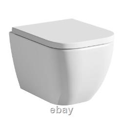 Mode White Contemporary Square Wall hung toilet