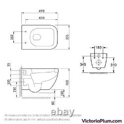 Mode White Contemporary Square Wall hung toilet