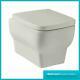 Modern Square Wall Hung Mounted Toilet Pan Square Wc Slim Soft Seat
