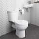 Modern Toilet & Small Right Hand Wall Hung Basin Cloakroom Suite