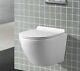 Modern Wall Hung Bathroom Toilet Pan Wc Soft Close Toilet Seat White