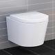 Modern Wall Hung Toilet Soft Close Seat & Wirquin Cistern Mounting Frame