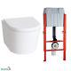 Modern Wall Hung Toilet Soft Close Seat & Wirquin Cistern Mounting Frame