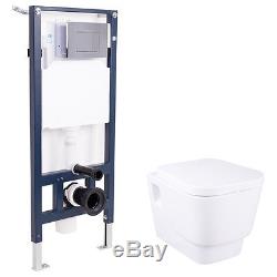 Modern Wall Hung Toilet with Soft Close Seat and Wall Mounting Frame