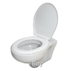 Modern Wall Hung WC Toilet Pan Soft Close BTW Adjustable Concealed Cistern Frame