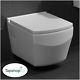 Modern White Ceramic Wall Hung Square Toilet Designer Bathroom Luxury Wc Pan