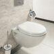 Modern White Newton Wall Hung Wc Toilet Pan With Slow Close Seat Quick Release