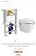 Modern Wall Hung White Toilet, Enclosed Cistern, Brand New