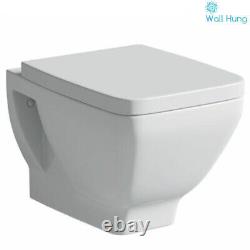 Moods Neroli Wall Mounted Toilet with Soft Close Seat Square Design