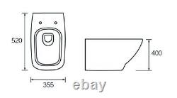 Moods Neroli Wall Mounted Toilet with Soft Close Seat Square Design