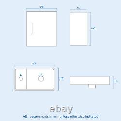 Nanuya 400 Light Grey Wall Hung Cabinet, BTW WC Unit & Soft Close Toilet Seat