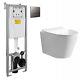Nes Home Elliss Wall Hung Rimless Toilet Pan And Wc Framed Cistern