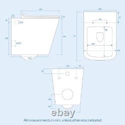 Nes Home Olton Wall Hung Rimless Toilet Pan with Framed Cistern