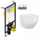 Nes Home Walmley Rimless Wall Hung Toilet Pan With Framed Cistern