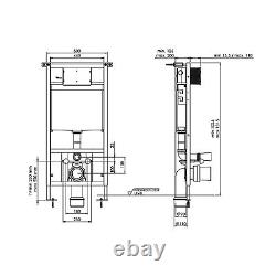 Nes Home Walmley Rimless Wall Hung Toilet Pan with Framed Cistern