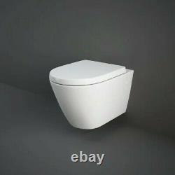 New RAK Resort Ceramics RST22AWHA Wall-hung toilet White Rimless Soft Close Lid