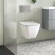 Nuie Ava Modern Wall Hung Toilet Pan Slimline Soft Close Seat Bathroom Loo