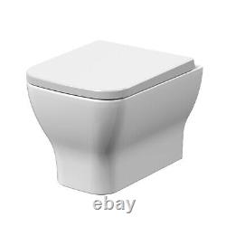 Nuie Ava Wall Mounted Hung Toilet Soft Closing Seat Compact Pan Bathroom Modern