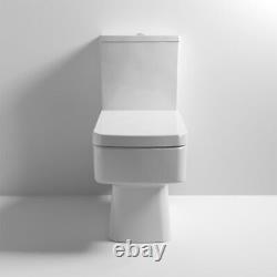 Nuie Bliss Close Coupled Toilet Push Button 3/6 Litre Cistern Soft Close Seat