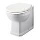 Nuie Carlton 400x360mm Back To Wall Mounted Round Wc Toilet Pan, Gloss White
