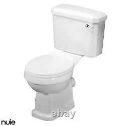 Nuie Carlton Traditional Close Coupled Toilet Cistern & Soft Close Seat Bathroom