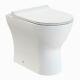 Nuie Freya Modern Rimless Back To Wall Toilet Pan Soft Close Seat Bathroom Wc