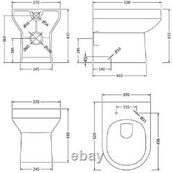 Nuie Harmony Back to Wall Toilet 520mm Projection Excluding Seat