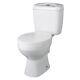 Nuie Melbourne Close Coupled Toilet With Push Button Cistern Standard Seat