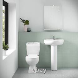 Nuie Melbourne Close Coupled Toilet with Push Button Cistern Standard Seat