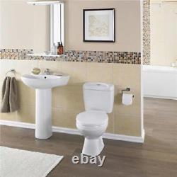 Nuie Melbourne Close Coupled Toilet with Push Button Cistern Standard Seat