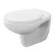 Nuie Melbourne Wall Hung Toilet & Soft Close Seat Modern Bathroom Round Pan Wh