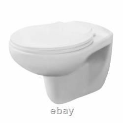 Nuie Melbourne Wall Hung White Toilet Pan with Round Bowl