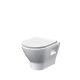 Nuie Modern Rimless Wall Hung Pan & Soft Close Seat Round Square Bathroom Toilet