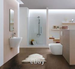 Orton Bathroom Suite Ceramic Basin Pedestal Comfort Height Back To Wall Toilet