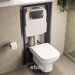 Palma Wall Hung Toilet 1160mm Pneumatic Frame & Cistern & Chrome BUN/PALWH/91075