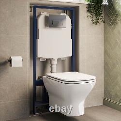 Palma Wall Hung Toilet 1160mm Pneumatic Frame & Cistern & Chrome BUN/PALWH/91075