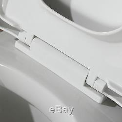 Pan Design Wall Hung Toilet with Soft Close Toilet Seat WC White Gloss Ceramic