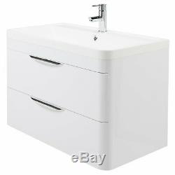 Parade Gloss White Bathroom Furniture Vanity Cabinet Basin, WC Toilet Unit