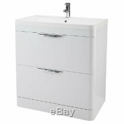 Parade Gloss White Bathroom Furniture Vanity Cabinet Basin, WC Toilet Unit