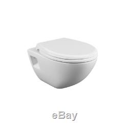 Phoebe Wall Hung Toilet Pan White Ceramic WC Modern Bathroom Design No Seat