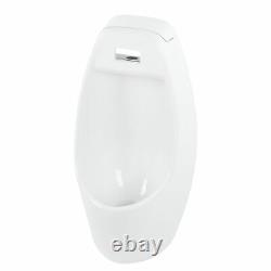 Public Wall Mounted Urinal with Flush Kit White Ceramic Washout Urinal Wall-hung