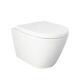 Rak Ceramics Compact D Shaped Wall Hung Wc Toilet Pan & Soft Close Seat